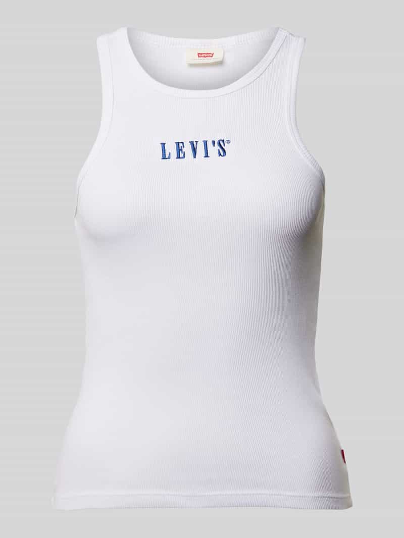 Levi's Geribde tanktop GRAPHIC GEMINI met logo-borduurwerk en structuur-look