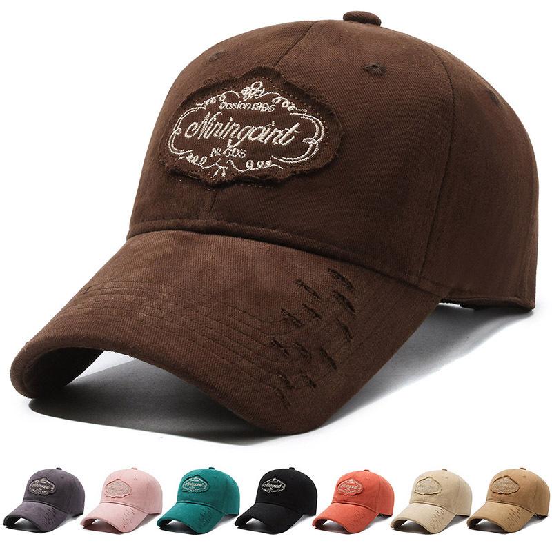 ONIHUA Rhole Baseball Cap Mannen Vrouwen Brief Borduren Zonnehoed Outdoor Zonbescherming Cap roze