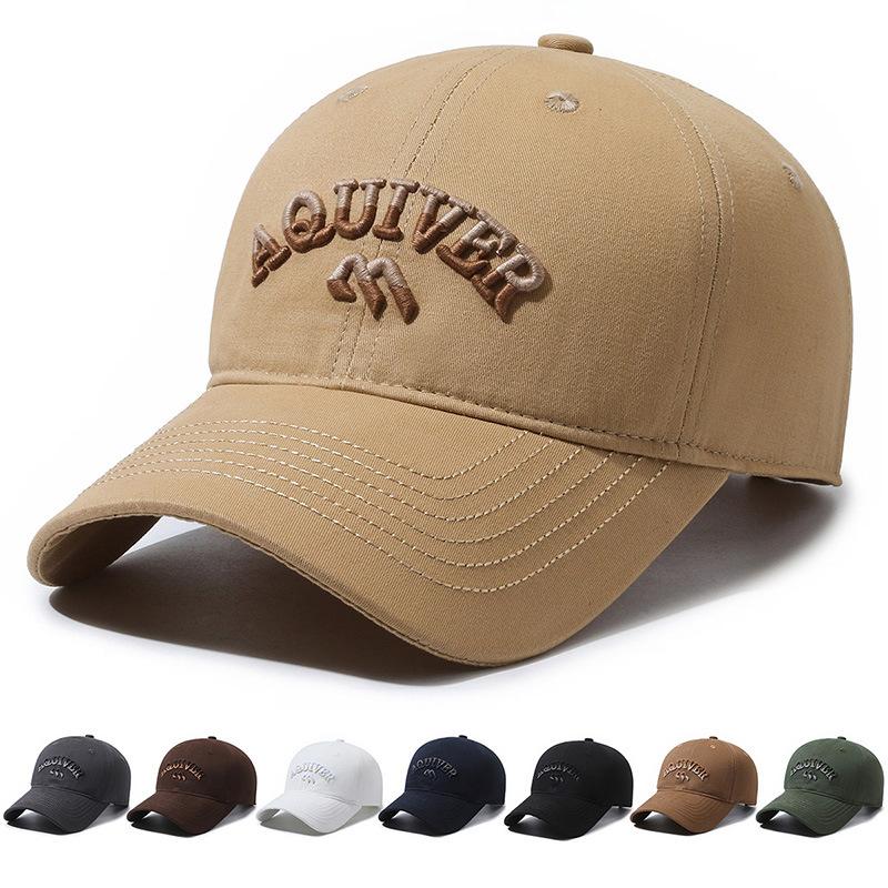 ONIHUA Vrouwen Driedimensionale Brief Geborduurde Cap Baseball Cap Voor Mannen Zonneklep Hoeden Vissershoed Piek Cap lichtbeige kleur