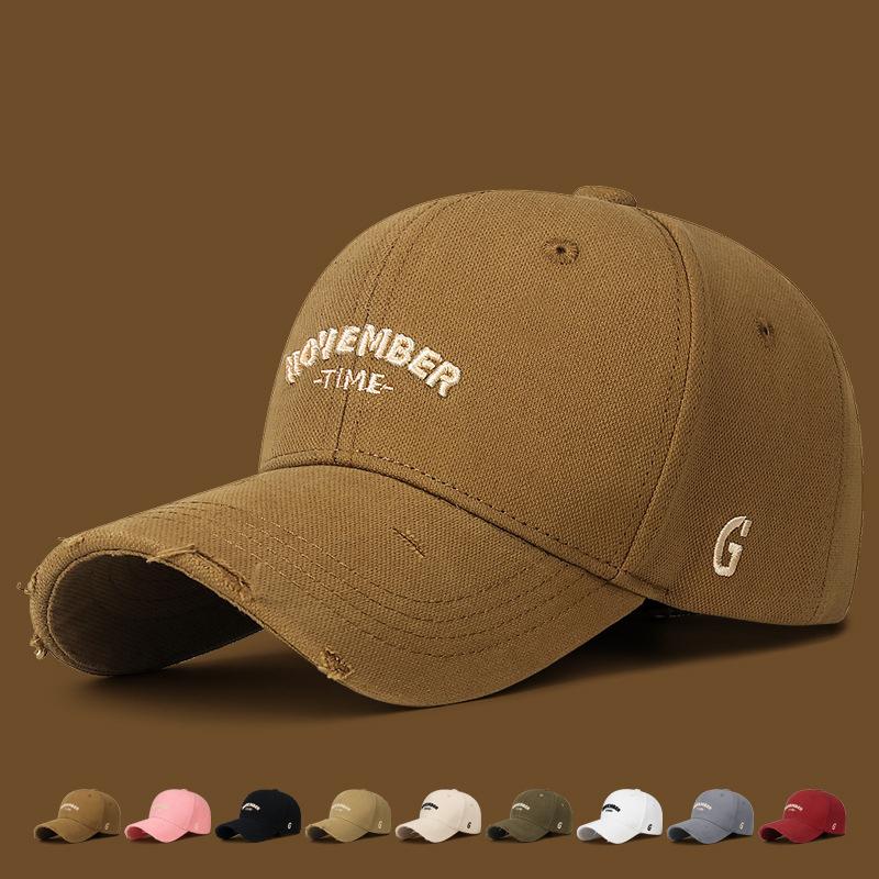ONIHUA Heren Gat Cap Verstelbare Brief Baseball Cap Dames Borduren Snapback Hoed Zonneklep Hoeden Vissershoed Piek Cap koffie