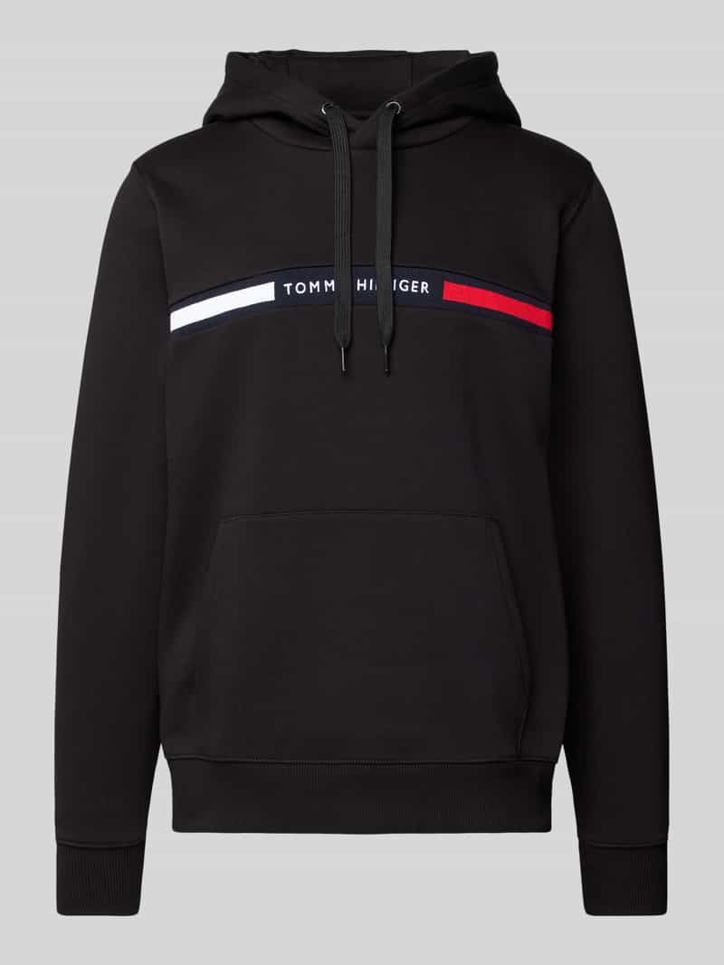 Tommy Hilfiger Hoodie HILFIGER CHEST INSERT HOODY met capuchon, kangoeroezak, logo-inscriptie