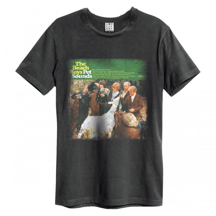 Amplified Versterkte unisex volwassen huisdier klinkt het Beach Boys T-shirt 3XL houtskool