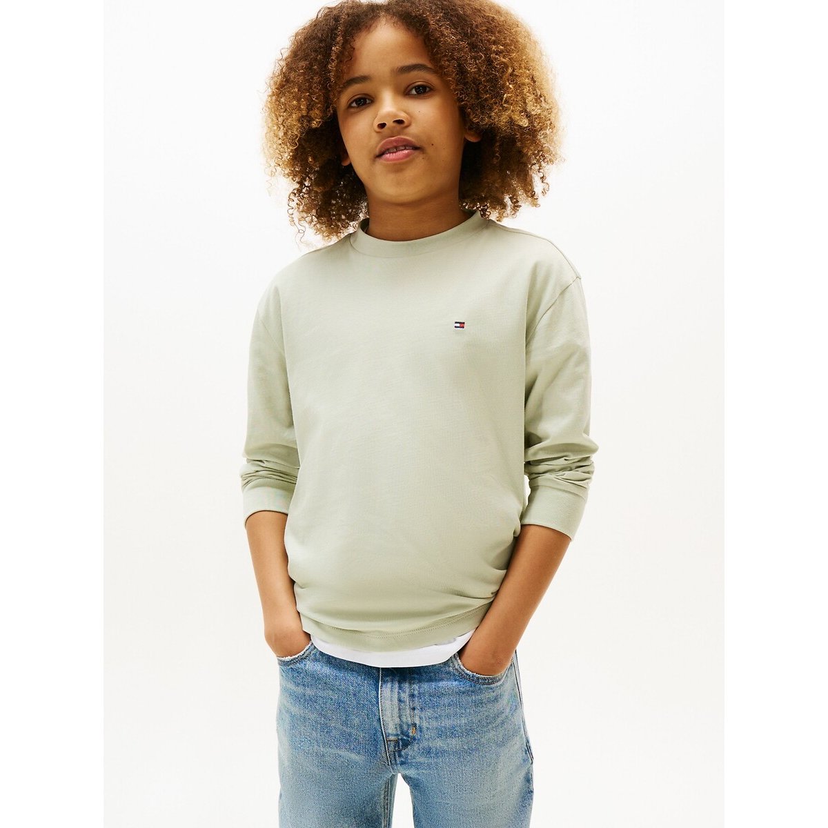 Tommy Hilfiger Shirt met lange mouwen ESSENTIAL T-SHIRT LS voor kinderen tot 16 jaar, merklogo