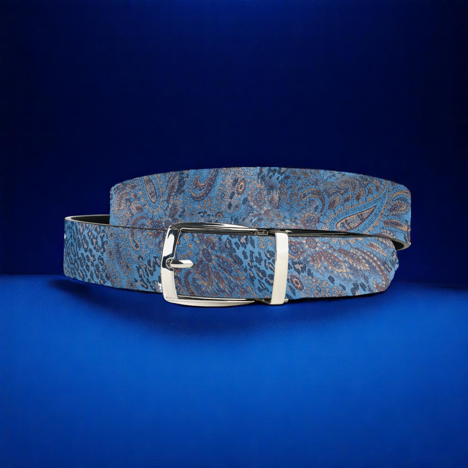 Lureaux Blue Paisley Panther (Riem)  - Nette Riemen Voor Heren