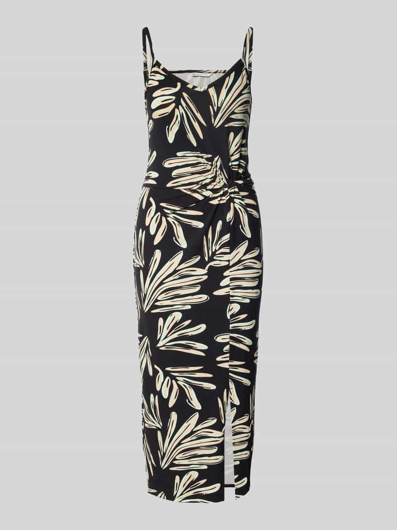 Tom Tailor Denim Midi-jurk met grafisch patroon en spaghetti-bandjes