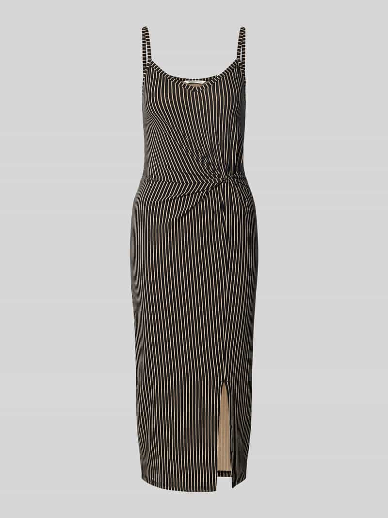Tom Tailor Denim Midi-jurk met grafisch patroon en spaghetti-bandjes