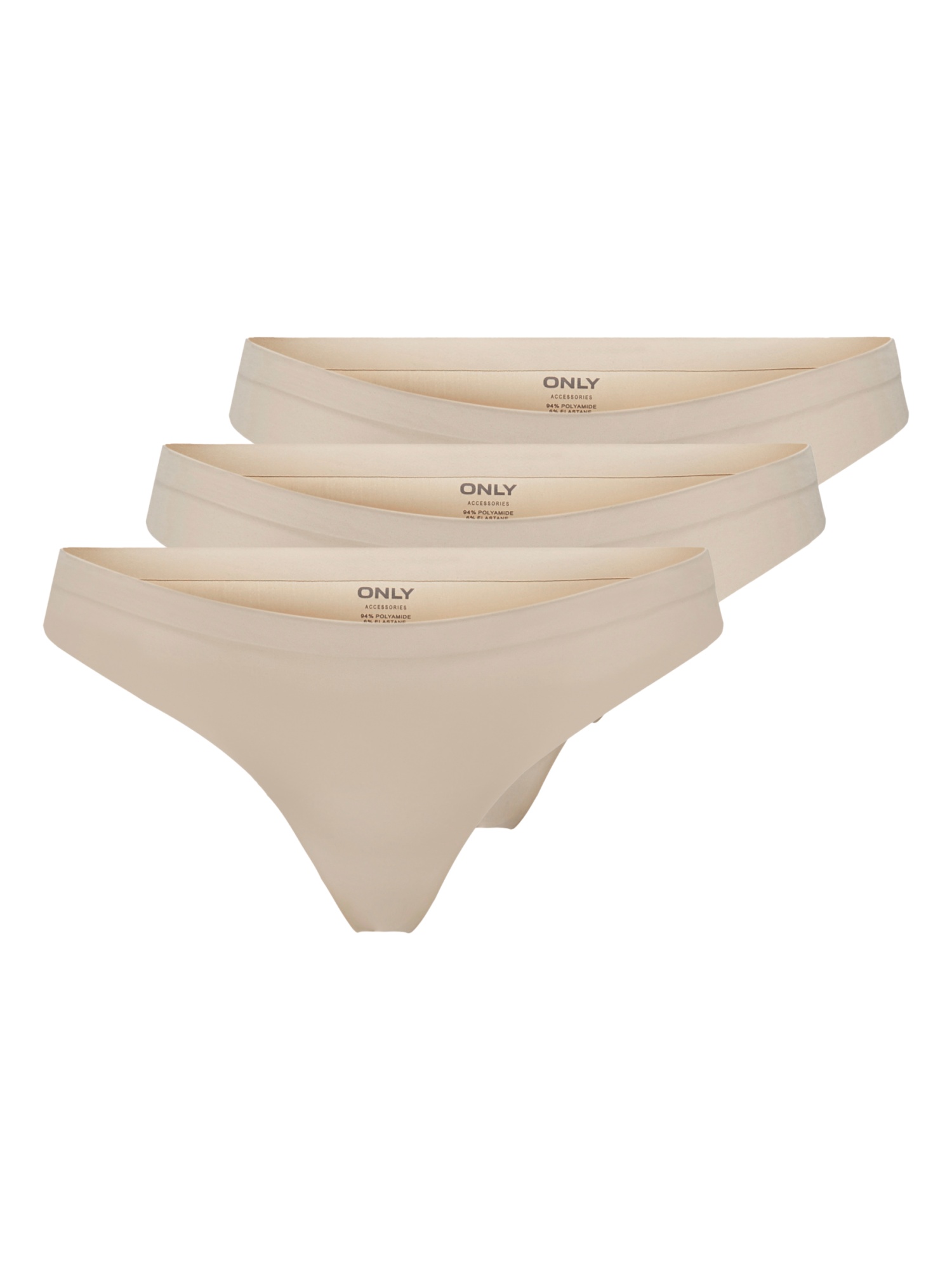 Only Tanga ONLCHLOE LACE S.S THONG 3-PACK ACC (set, 3 stuks)
