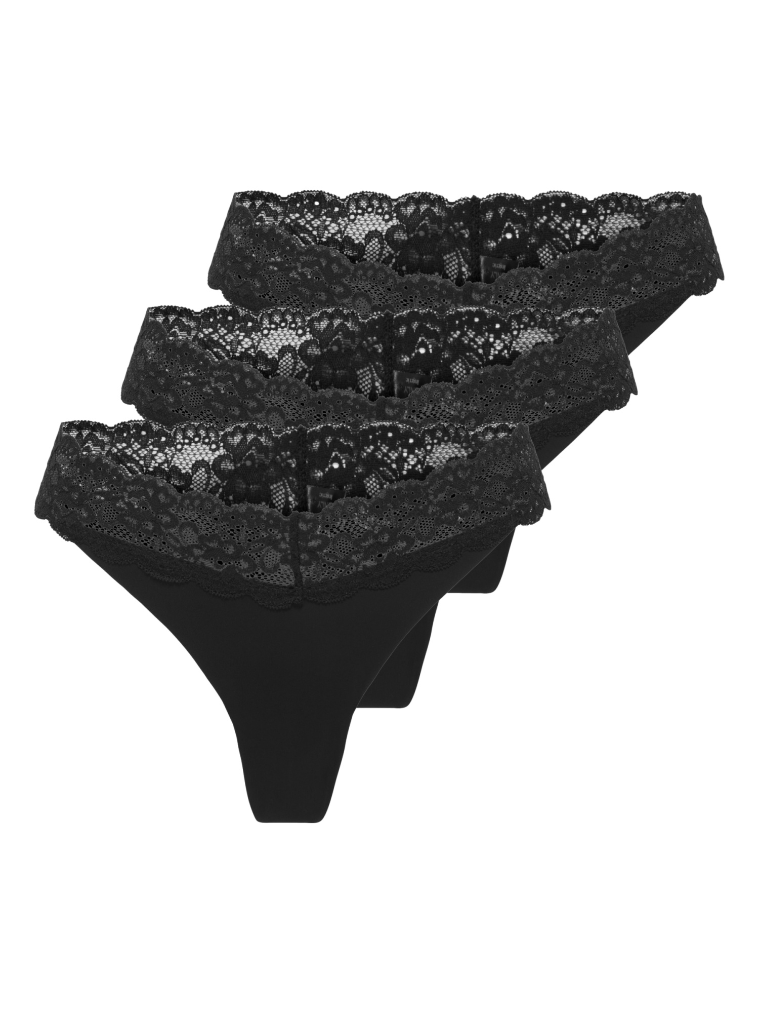 Only Tanga ONLCHLOE LACE S.S THONG 3-PACK ACC (set, 3 stuks)