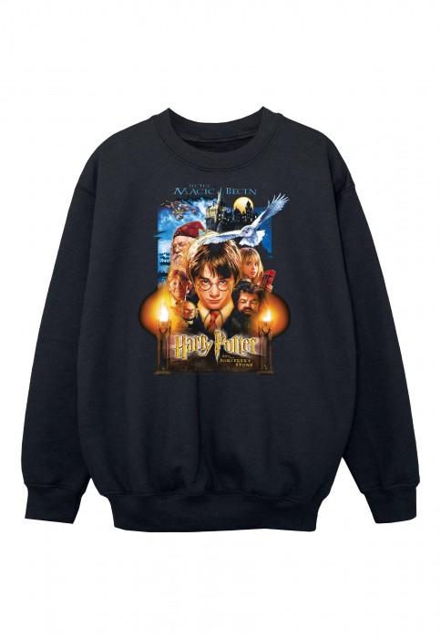 Harry Potter Boys The Sorcerer's Stone Poster-sweatshirt 9-11 Years zwart