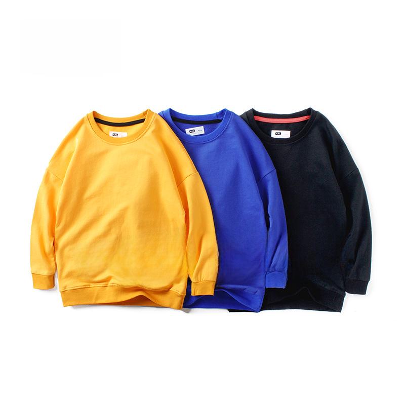 VantaGoods Europese kinderlentetrui in Koreaanse stijl - lange mouwen top met Engelse print voor jongens 130 cm zwart