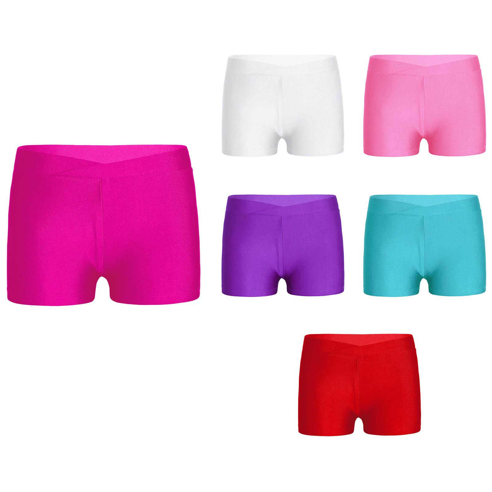 Linjinx Sportshorts voor kinderen Dans Ballet Gymnastiek Schaatsshorts Yoga Fitness Joggingshorts 11-12 Years roze