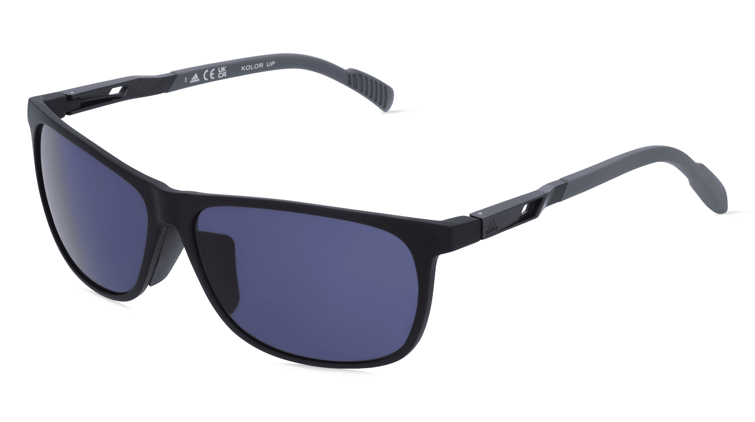 Adidas SP0061 Unisex Zonnebril, Zwart glanzend