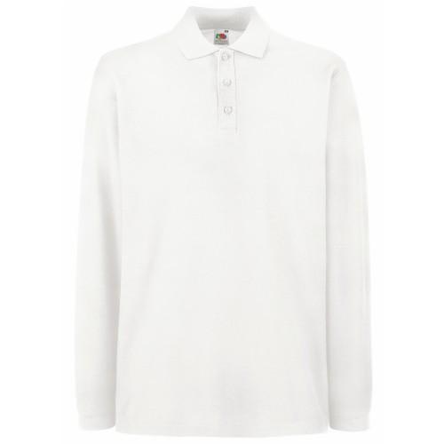 Fruit Of The Loom Mens Premium Long Sleeve Polo Shirt L