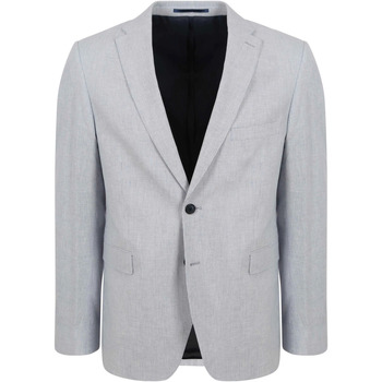 Suitable Blazer  Blazer Linnen Streep Lichtblauw