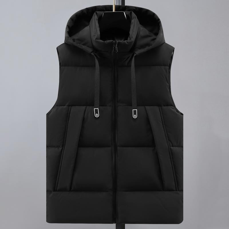 Smiao Plus Size S-8XL Winter Mouwloze Parka Man Warme Vesten Capuchon Mode Casual Dikke Buitenkleding Heren Jassen 5XL lichtgroene kleur