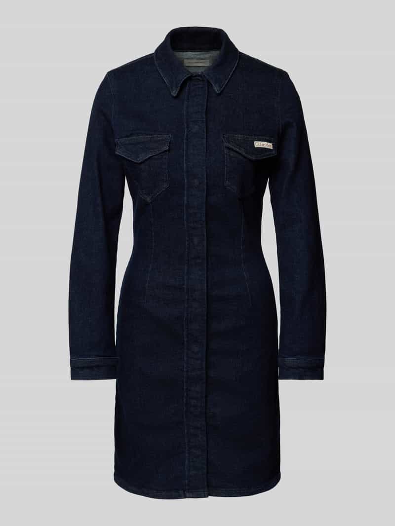 Calvin Klein Jeans jurk DARTED LEAN SHIRT DENIM DRESS