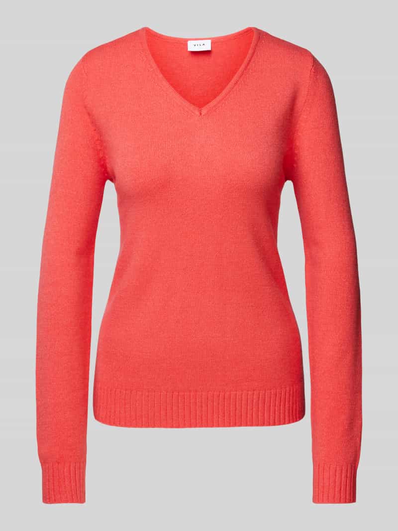 Vila Trui met V-hals VIRIL V-NECK L/S KNIT TOP - NOOS