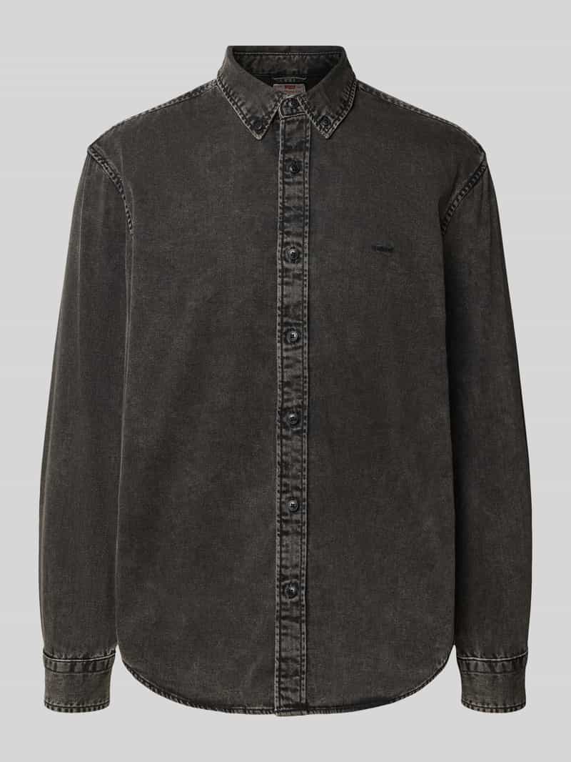 Levi's Overhemd met lange mouwen AUTHENTIC BUTTON DOWN met ton-in-ton logo-borduursel op de borst