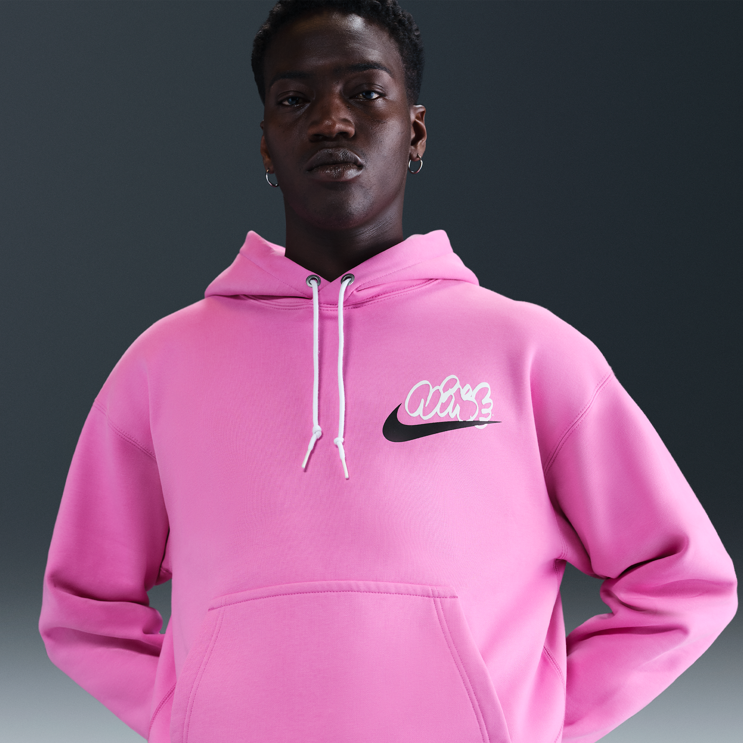 Nike Solo Swoosh Graphic Hoodie, Pink