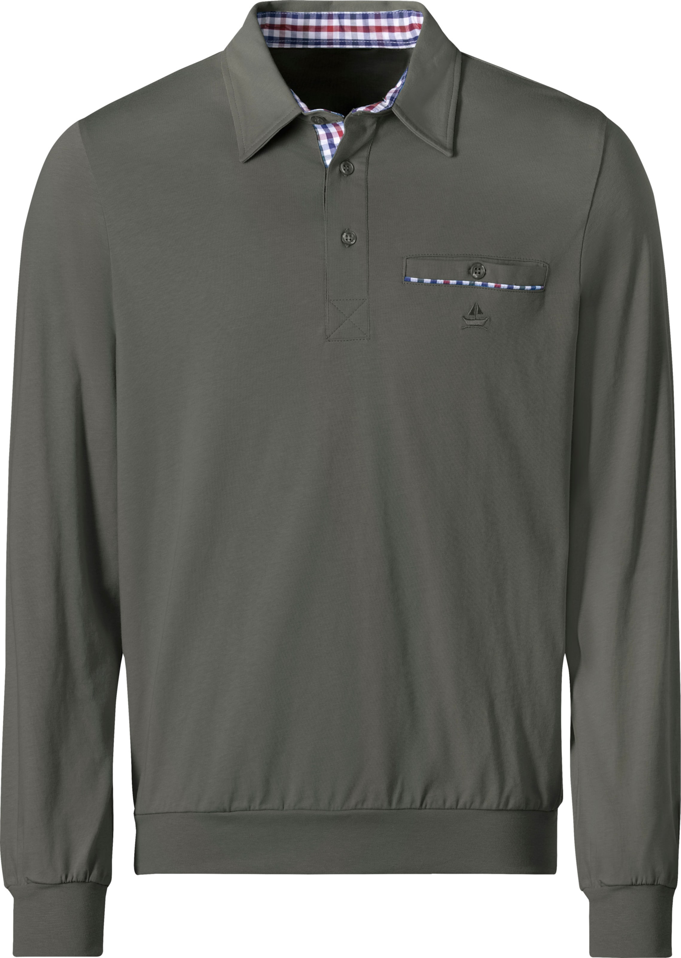 Marco Donati Poloshirt Shirt met lange mouwen (1-delig)