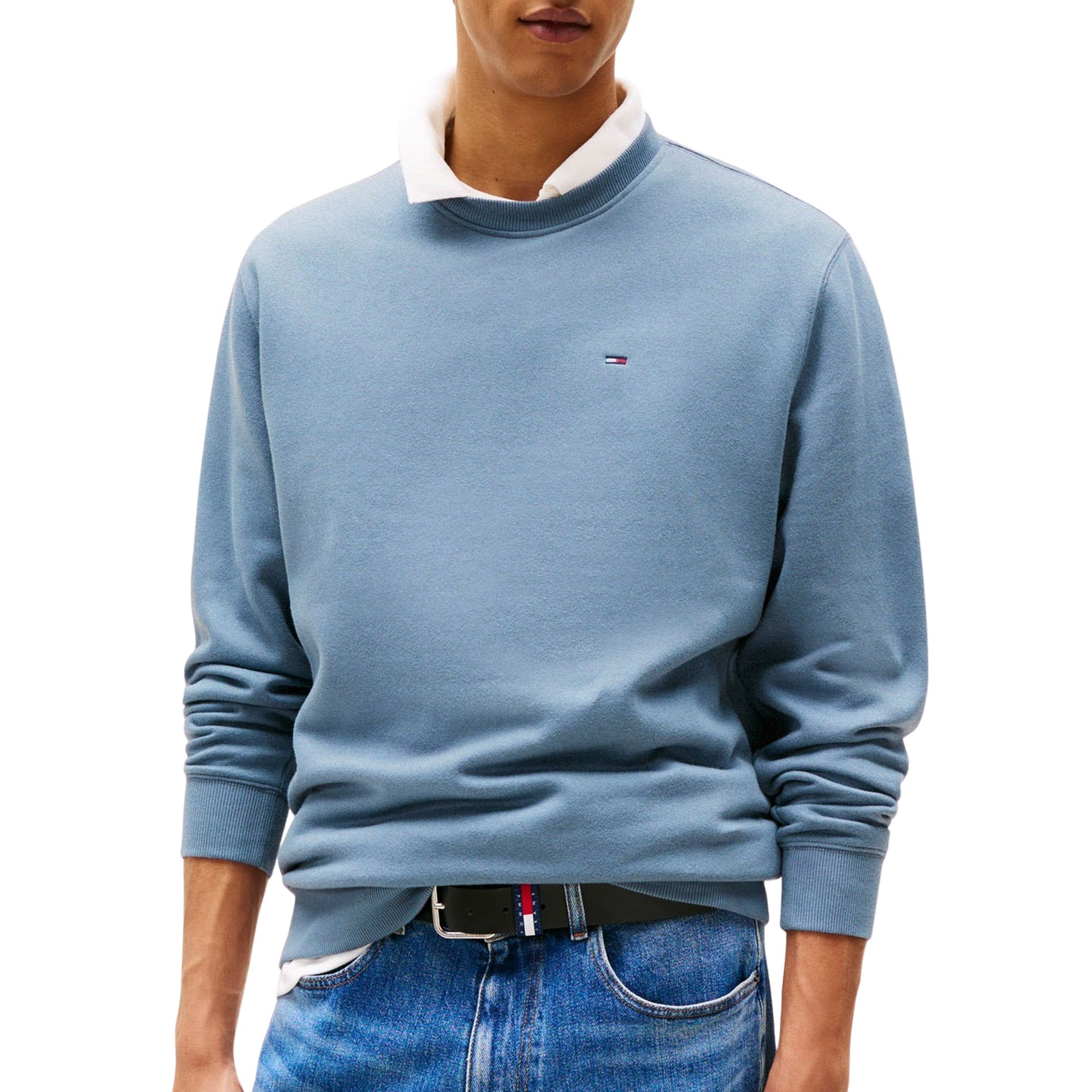 TOMMY JEANS Sweatshirt TJM REG S FLAG CREW Met geborduurd merklogo op borsthoogte