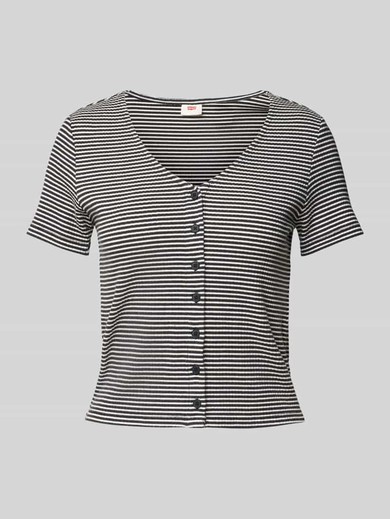 Levi's Shirt met V-hals met knoopsluiting