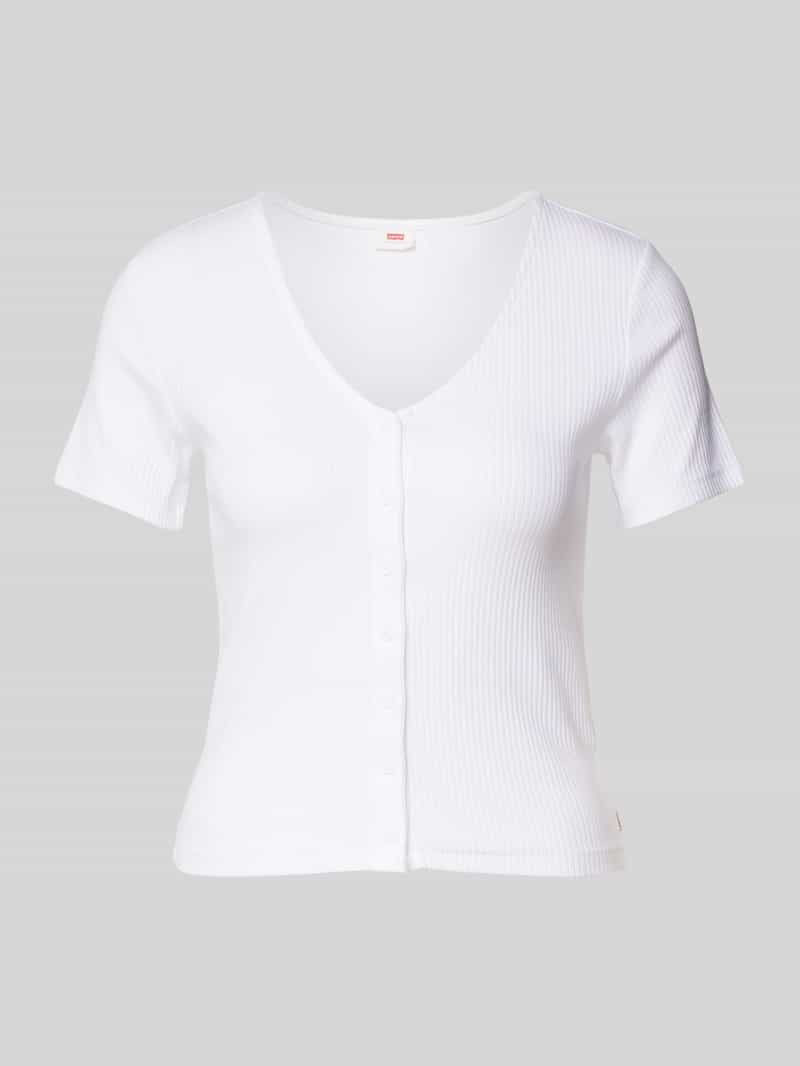 Levi's Shirt met V-hals met knoopsluiting