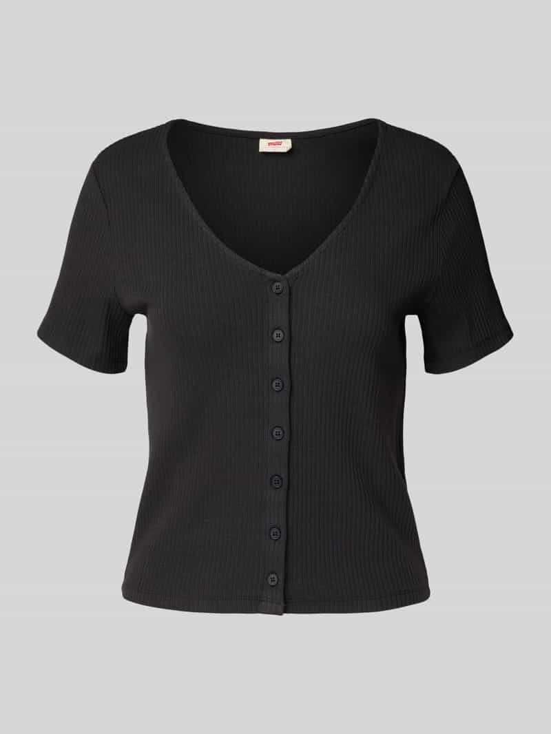 Levi's Shirt met V-hals met knoopsluiting