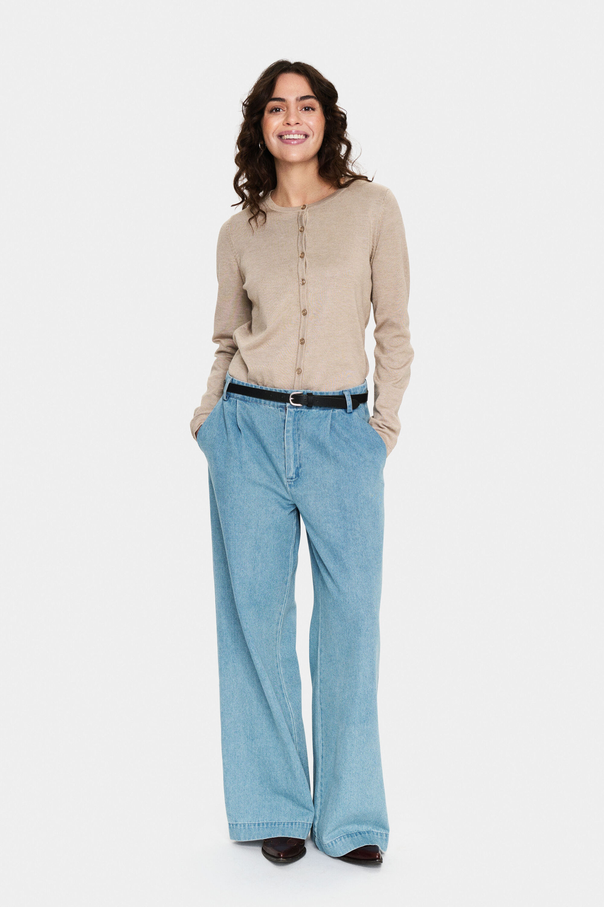 Saint Tropez Vest A8661, MilaSZ R-Neck Cardigan