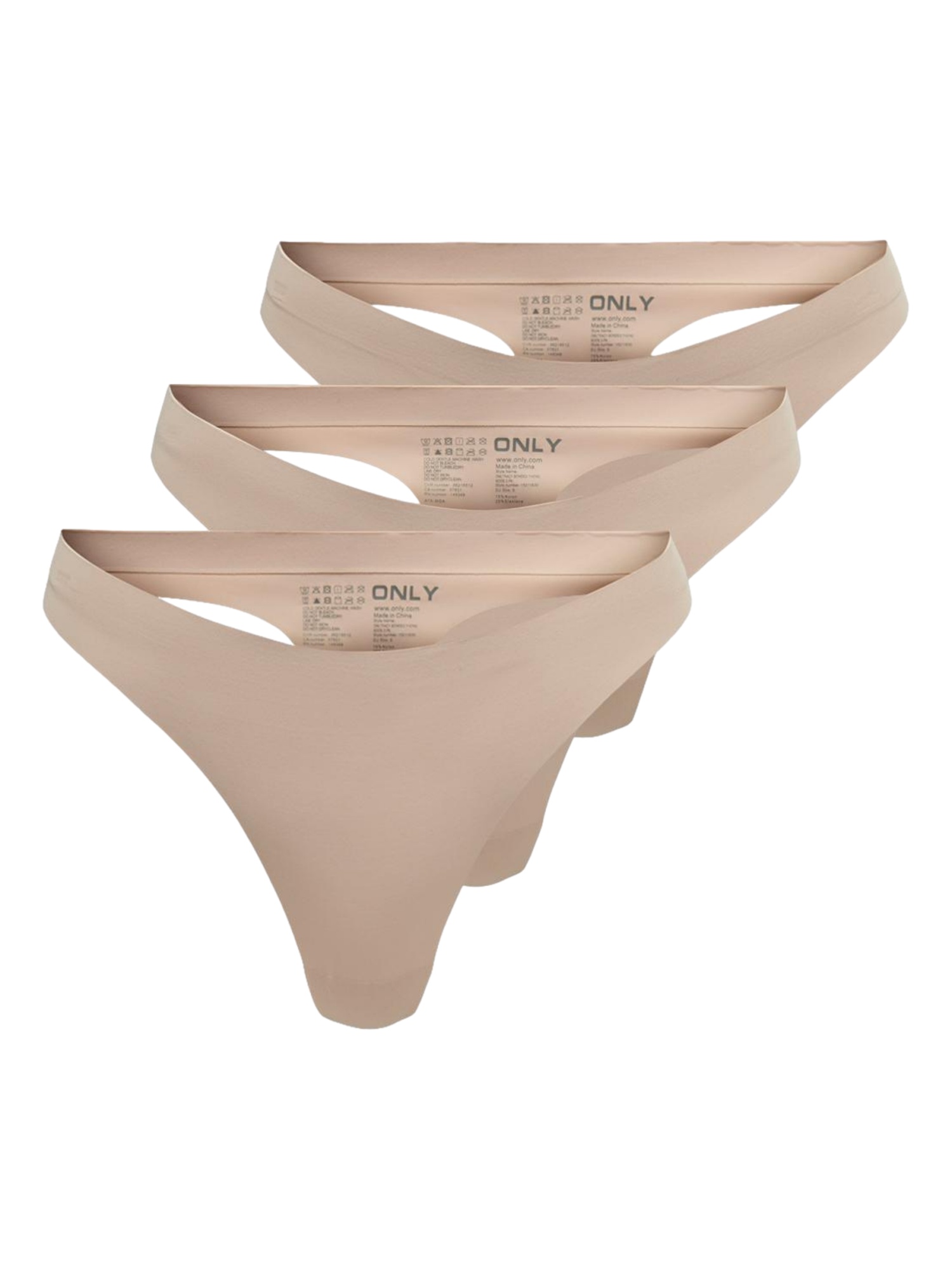 Only T-string ONLTRACY BONDED THONG NOOS 3-PK (set, 3 stuks)