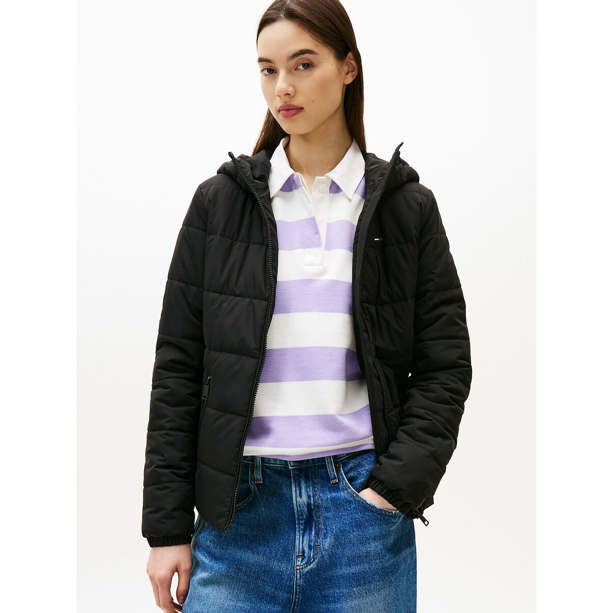 TOMMY JEANS Gewatteerde jas TJW SLIM LW HOODED PADDED JACKET