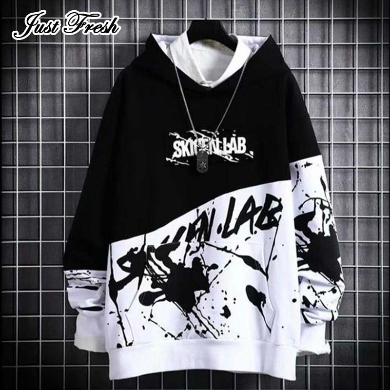 CF44AG Hip Hop Hoodie Herenmode Lange Mouw Trui Losse Top Paar Hoodies XXXL geel