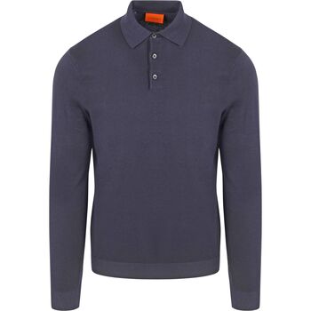 Suitable Sweater  Compact Cotton Poloshirt Navy