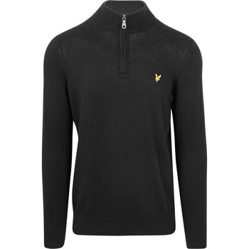 Lyle And Scott Sweater  Lyle Scott Half Zip Pullover Merinowol Zwart