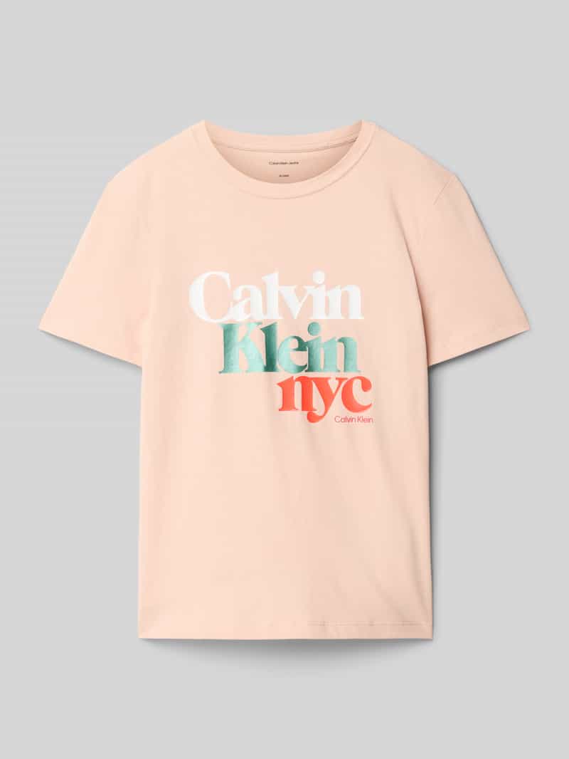 Calvin Klein T-shirt PEARL SIGNATURE NYC REGULAR TEE voor kinderen tot 16 jaar, met grote print