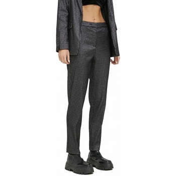 Vila Broek  Trousers Shine 7/8 - Black/silver