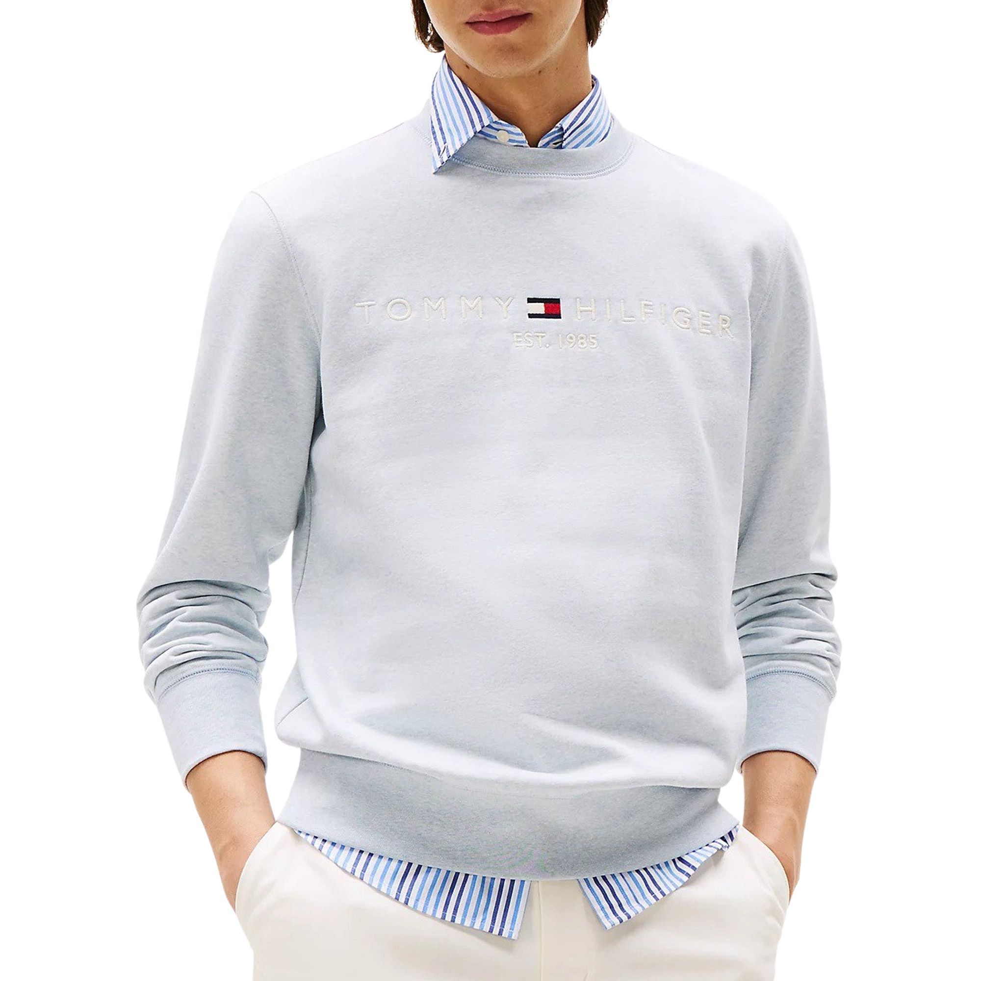 Tommy Hilfiger Sweatshirt TOMMY LOGO SWEATSHIRT met klassieke ronde hals