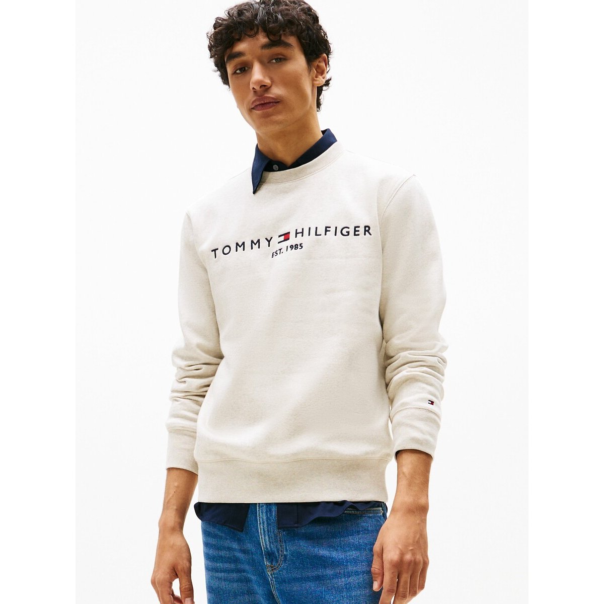 Tommy Hilfiger Sweatshirt TOMMY LOGO SWEATSHIRT met klassieke ronde hals