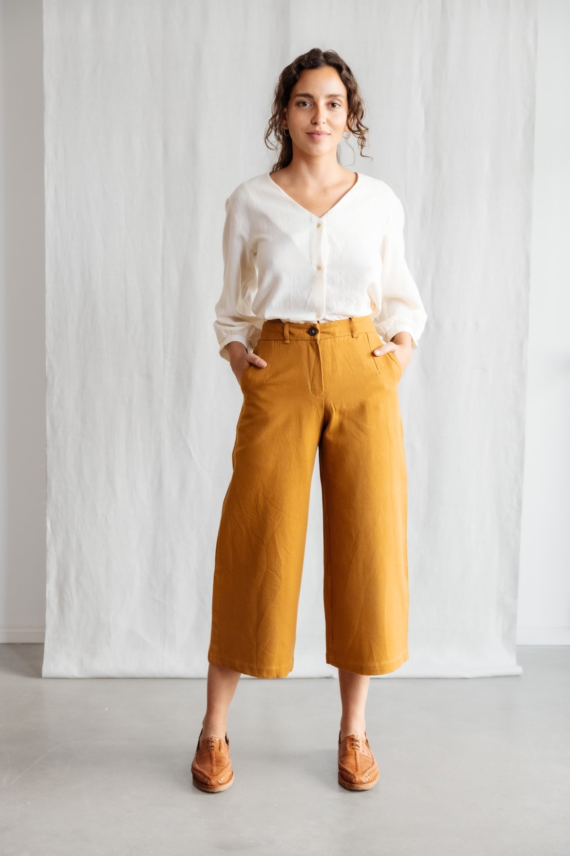 Jyoti Fair Works Damen vegan Culotte Hema Curry