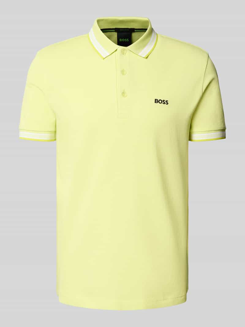 BOSS GREEN Poloshirt PADDY met contrasterende strepen aan de kraag