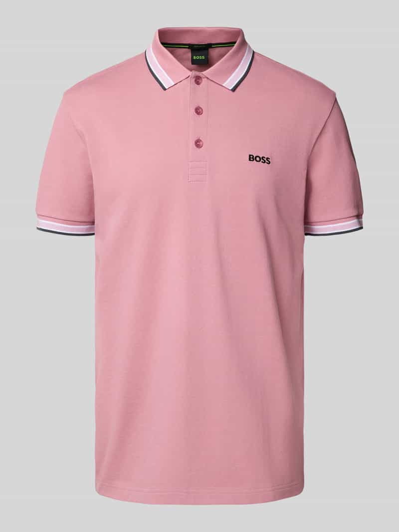 BOSS GREEN Poloshirt PADDY met contrasterende strepen aan de kraag