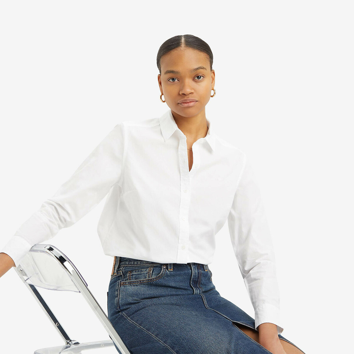 Levi's Overhemdblouse The Classic Klein logoborduursel op borsthoogte