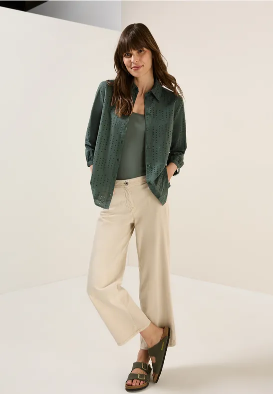 Cecil Overhemdblouse met broderie anglaise