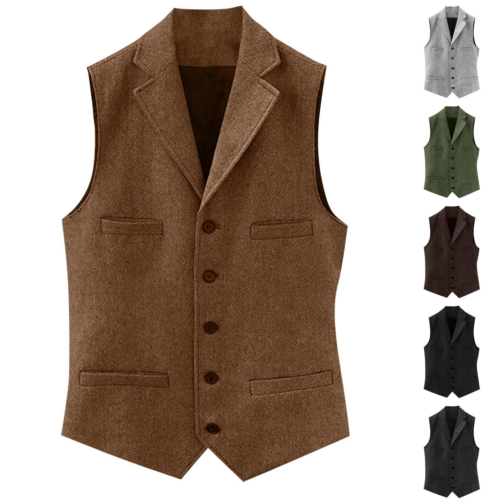 Winnerer Neptune Herenmode Casual Effen Kleur Enkelrijs Jas Vest Heren Mouwloos Top XL lichtgrijze kleur