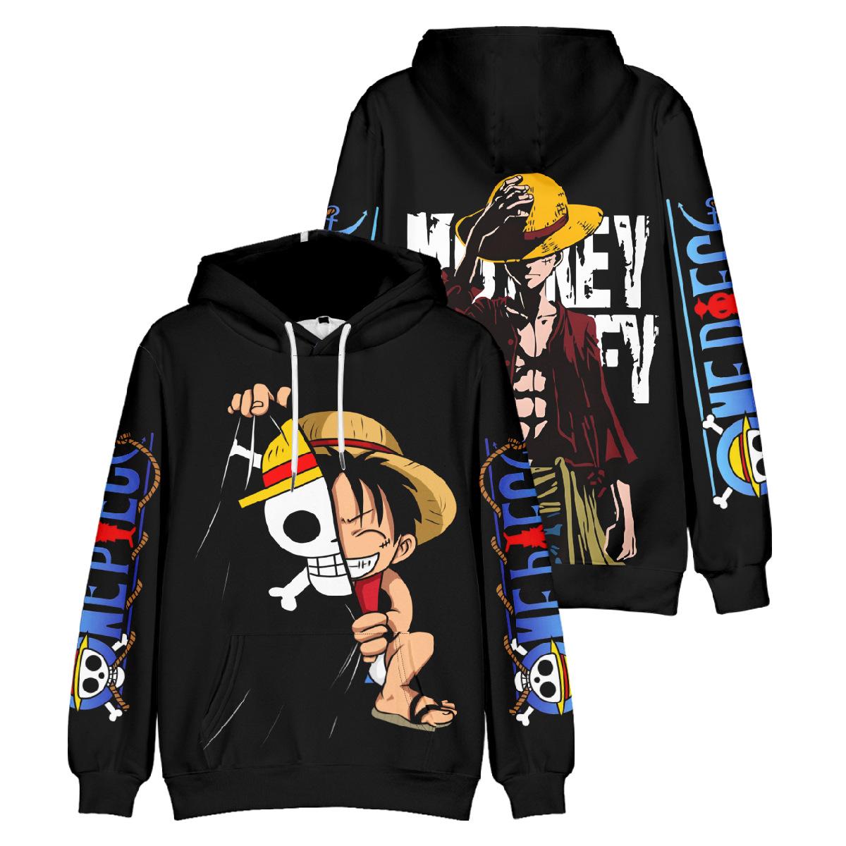 TOP COOL FASHION Anime EEN STUK Mannen Vrouwen Monkey D. Luffy Hoodies Herfst Casual Trui Sweats Hoodie Mode Hip Hop Sweatshirt Kleding XS