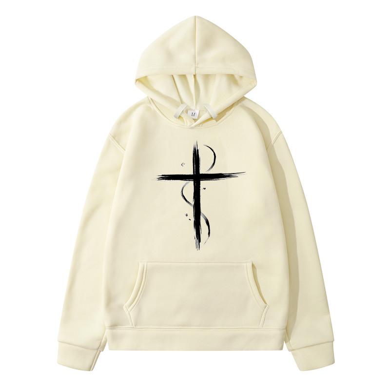Enter Boutique Sports Clothing Collection Kruis bedrukt Nieuw in Hoodies Sweatshirts Harajuku Heren Sweatshirt Herfst Puur Katoen Kleding Mode Casual 2XL
