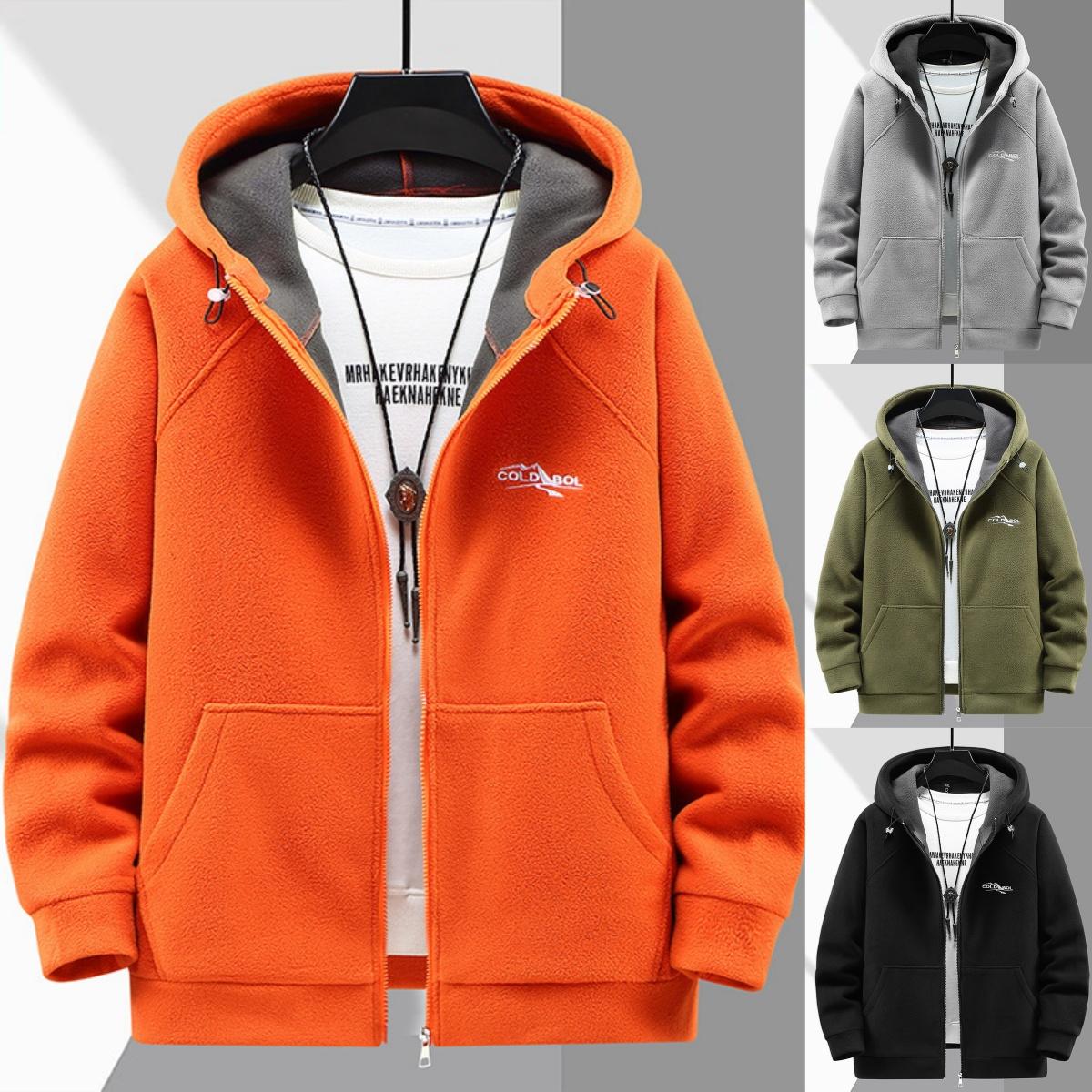 Marll Herfst Winter Fat Guy 190kg 12xl 11XL 10XL Verdikte Fleecejas voor Heren Trendy Fatty Hooded Plus Size Warme Fleecejas 12XL grijs