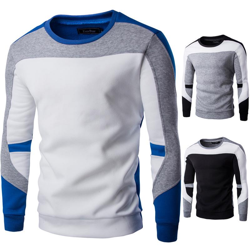 DSorothy Heren Casual Sweatshirt Lange Mouw Kleur Pullover Sweatshirt Tops XXXL blauw