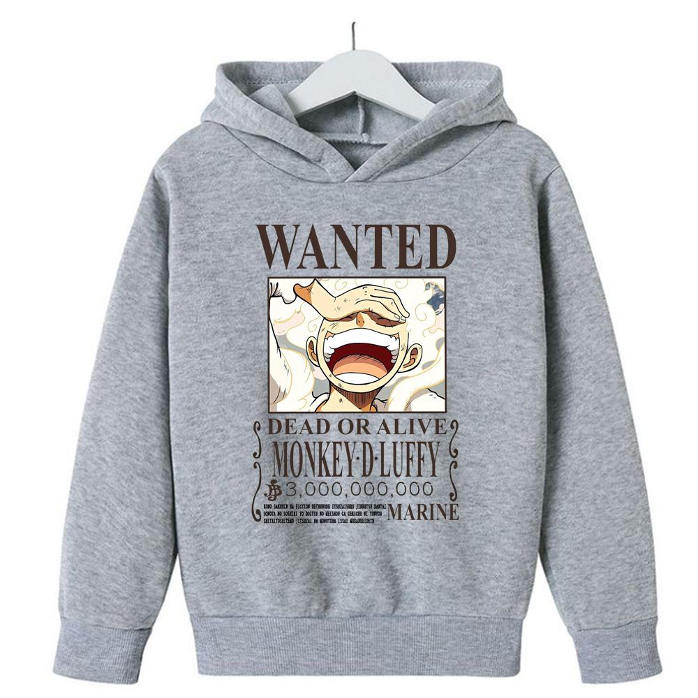 ETST 011 2024 One Piece Kids Luffy Hoodie Sweatshirt One Piece Jongens Meisjes Sport Casual Trui Cosplay Kostuum Kinderen Truien Tops 6XL
