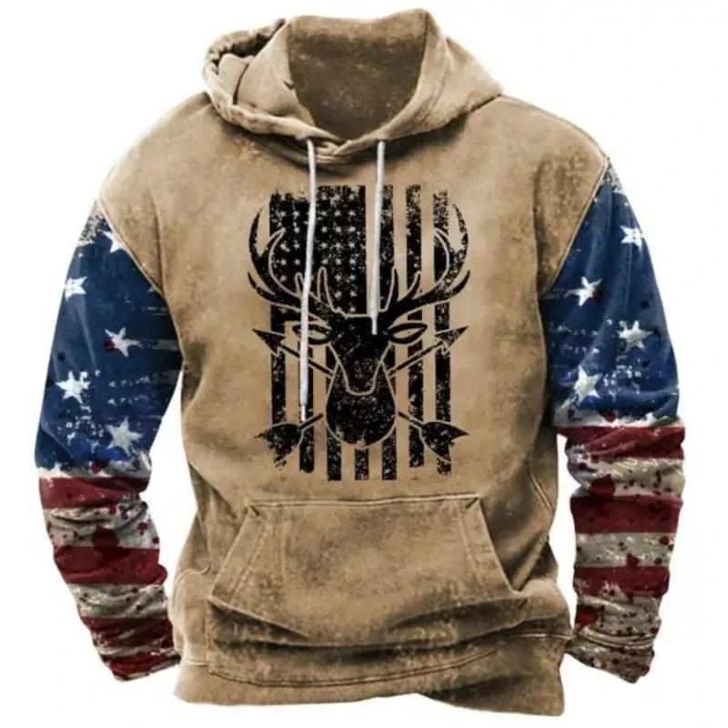 ETST 009 Vintage Heren Hoodies USA Vlag Grafische 3D Print Hooded Sweatshirts Street Fashion Lange Mouw Oversized Y2K Hoodie Herenkleding 6XL